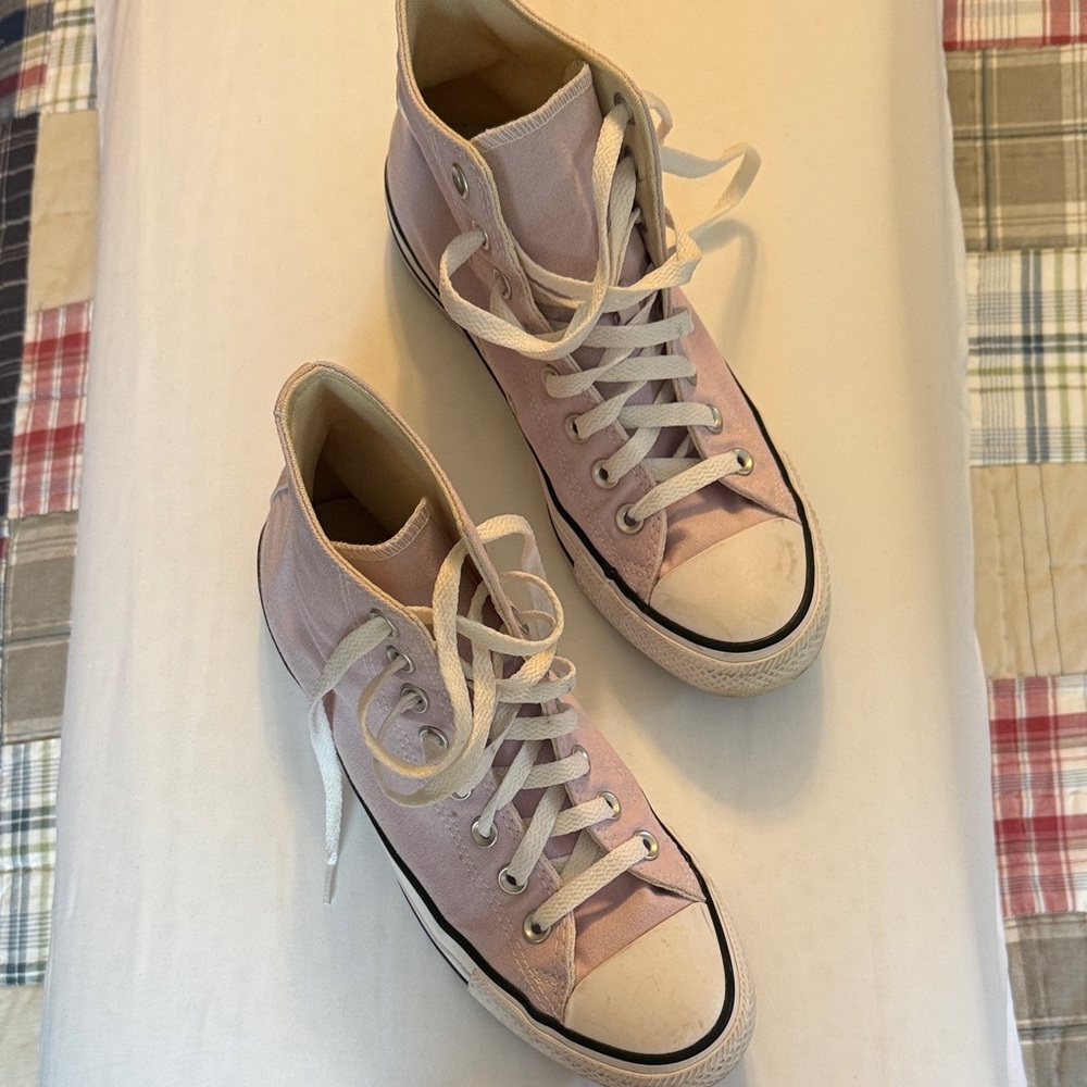 Converse Light Pink/Lavender High-Top Sneakers